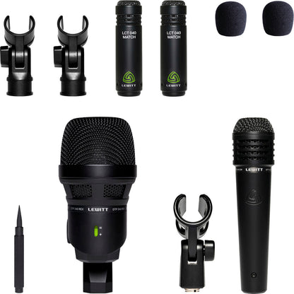 Lewitt BEATKIT Drum Mic Package for Kick, Snare, and Matched Overheads