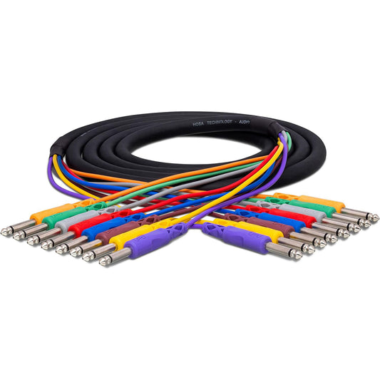 Hosa CPP-802 1/4"" to 1/4"" 8-Channel Snake - 6.6 Foot