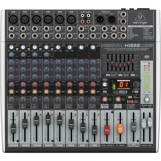 Behringer Xenyx 1222 USB 12-Channel 16-Input 2/2-Bus Mixer & USB Interface
